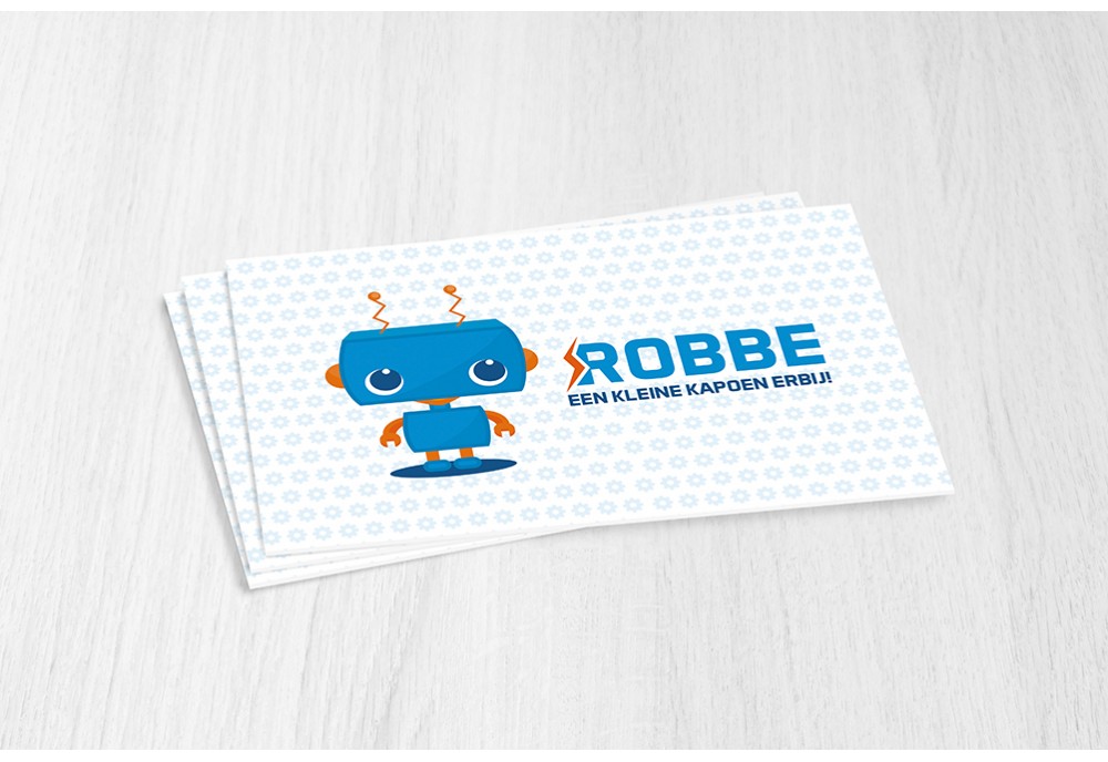 Schattig blauw robotje Schattig blauw robotje
